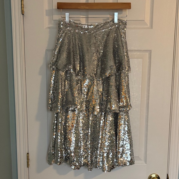 FRNCH Dresses & Skirts - FRNCH tiered sequinned skirt